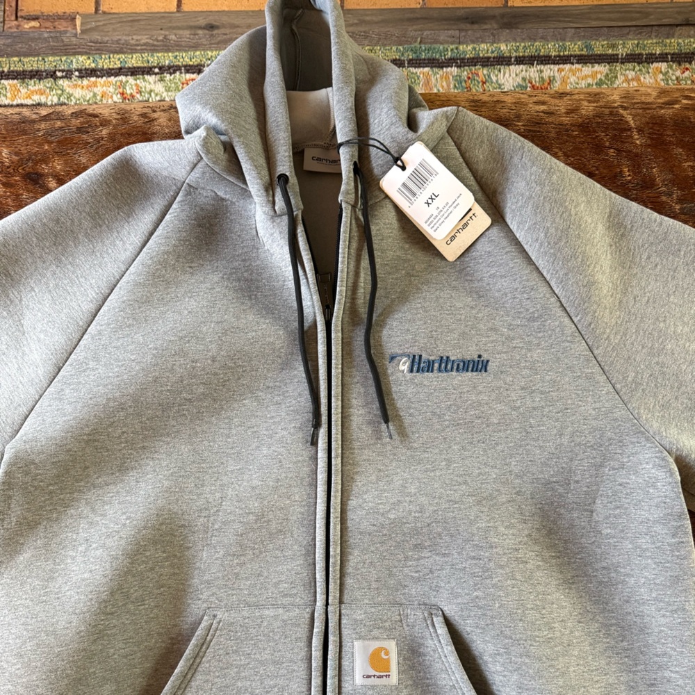 Carhartt WIP Heather Gray Full-Zip Scuba Hoodie Rare